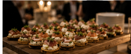 Proposta gastronòmica preparada per a una celebració.