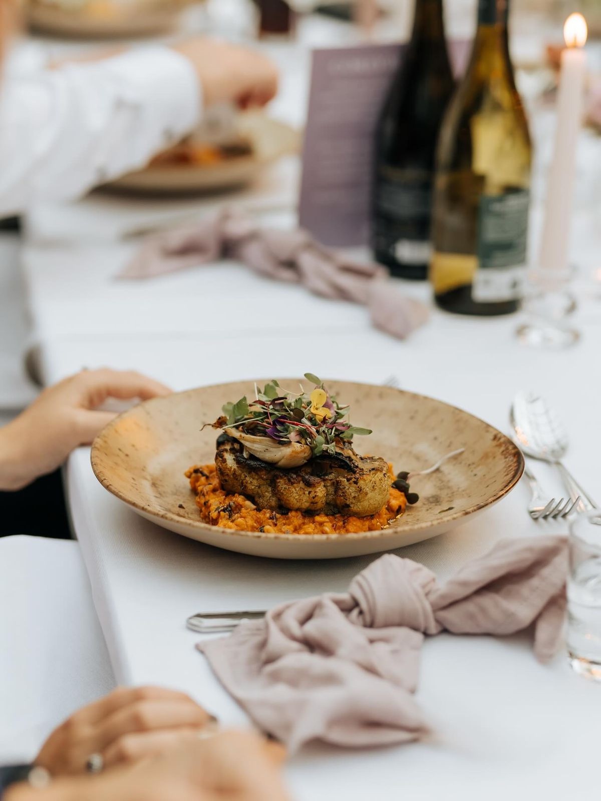 Main dish served during a team meal.